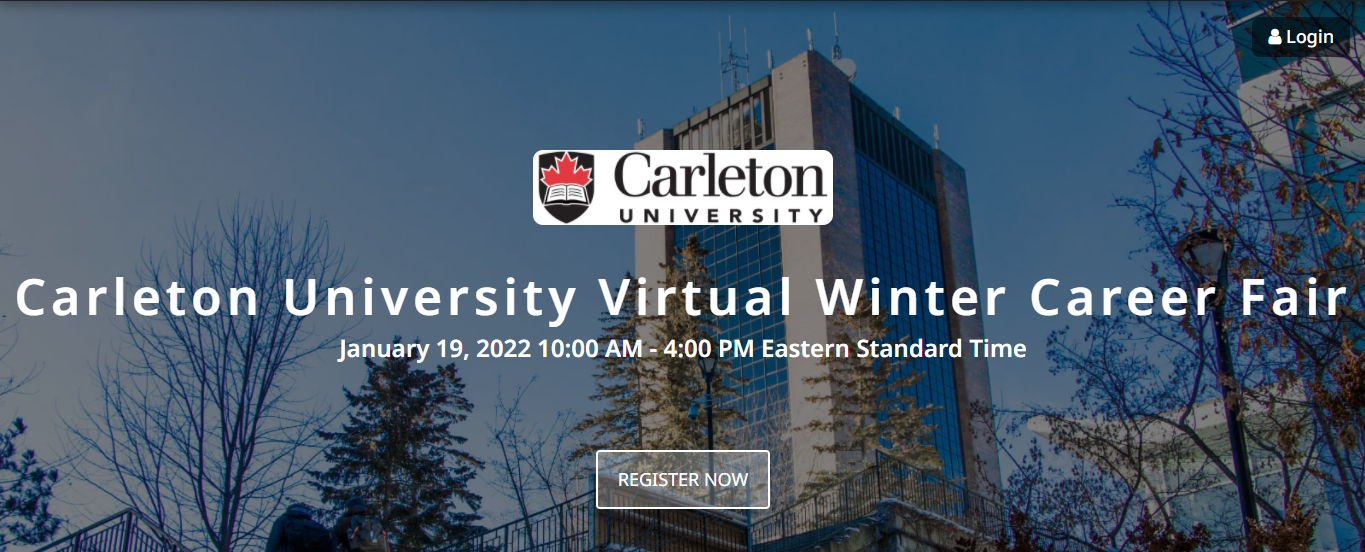 carleton virtual career fair banner