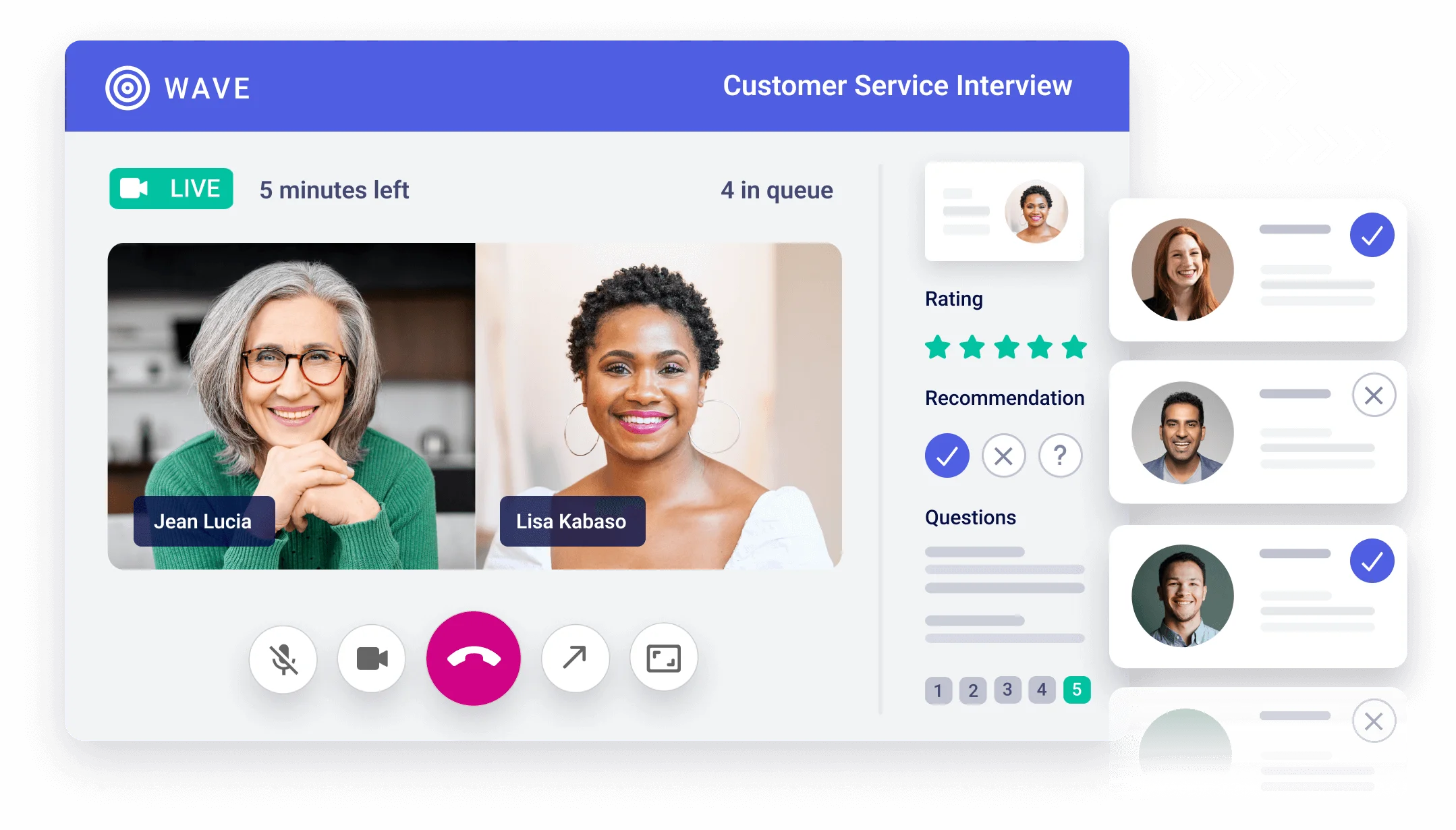 Hellohire speed interview recruiter screen with video chat and candidate assessment